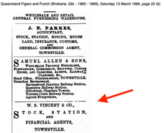 W.S. Vincent - Stock and Station Agent
